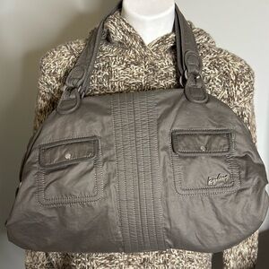 Kipling Gray Fabric Purse Bag Like New